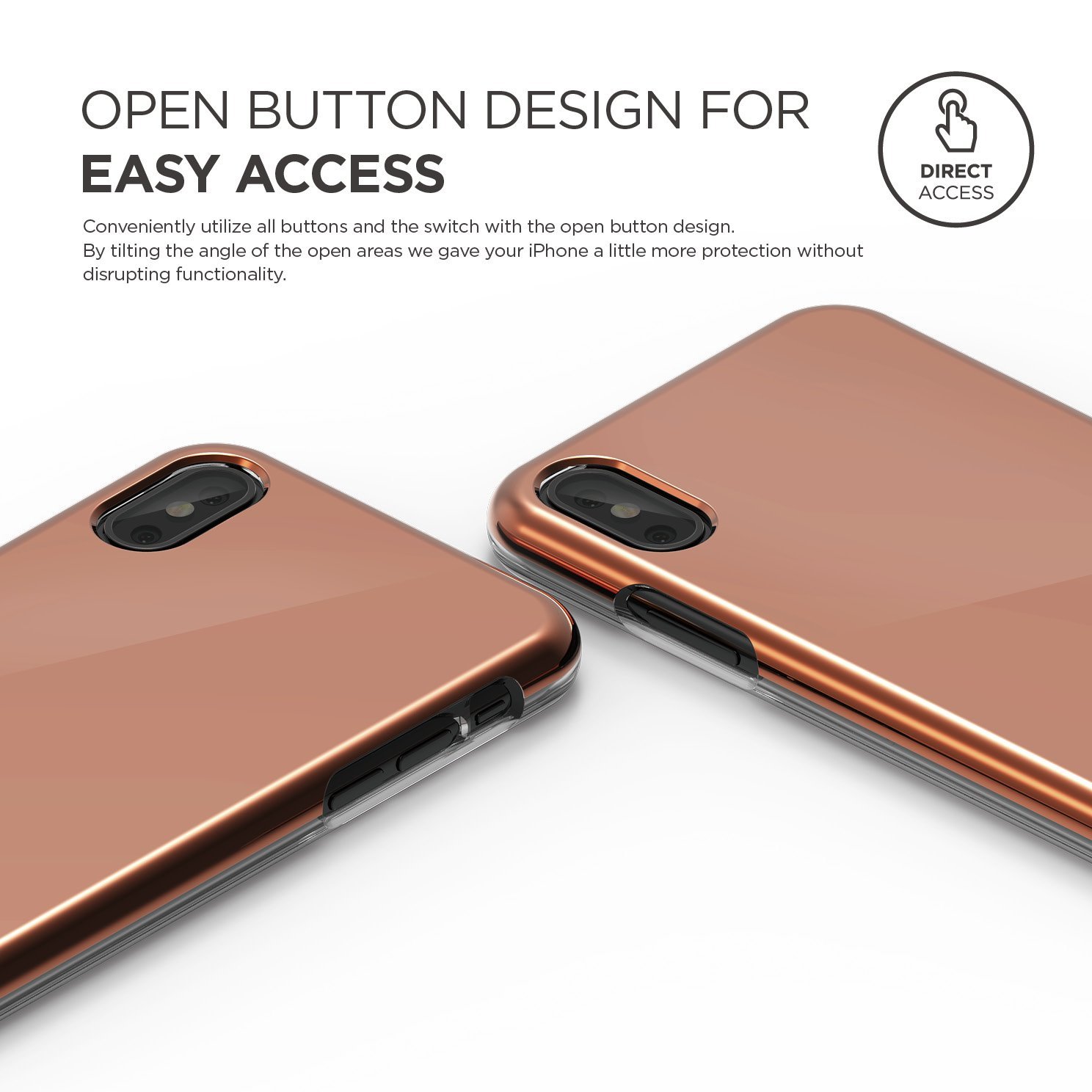 LM Technology - Vitre arriére Pour iPhone X - Gold (Big Hole)