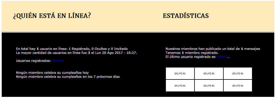 ¿Cómo acomodar a gusto la sección de "¿Quién está en línea?", "Estadísticas" y "Leyenda" en el Footer del foro? LM4YxQGl_o